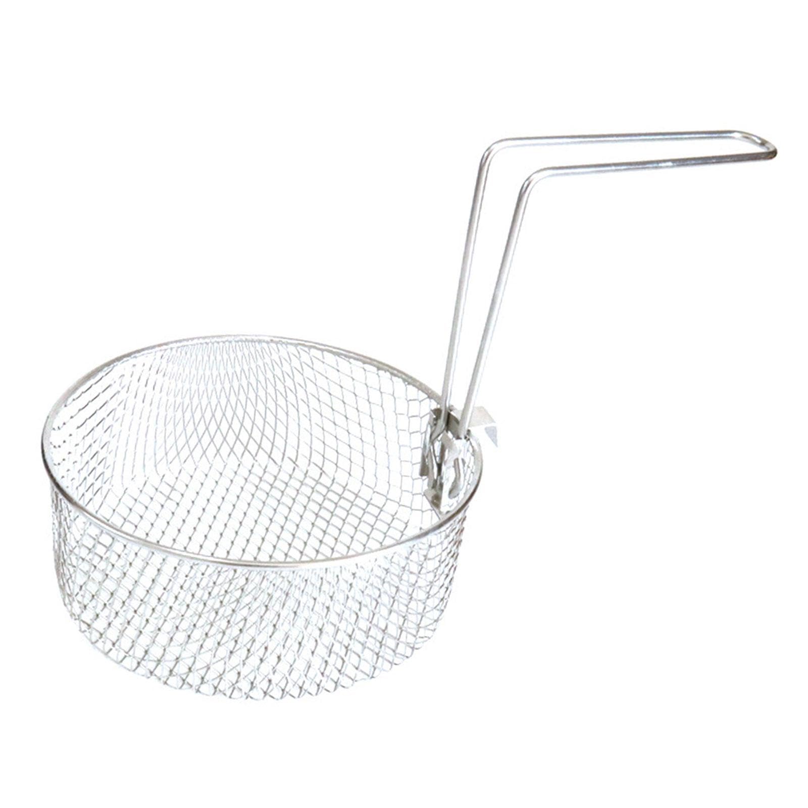 CALANDIS® Stainless Steel Deep Fry Basket - Multipurpose Frying Basket for Cooking, Serving & Draining - Perfect for French Fries, Chicken Wings, Vegetables & Seafood