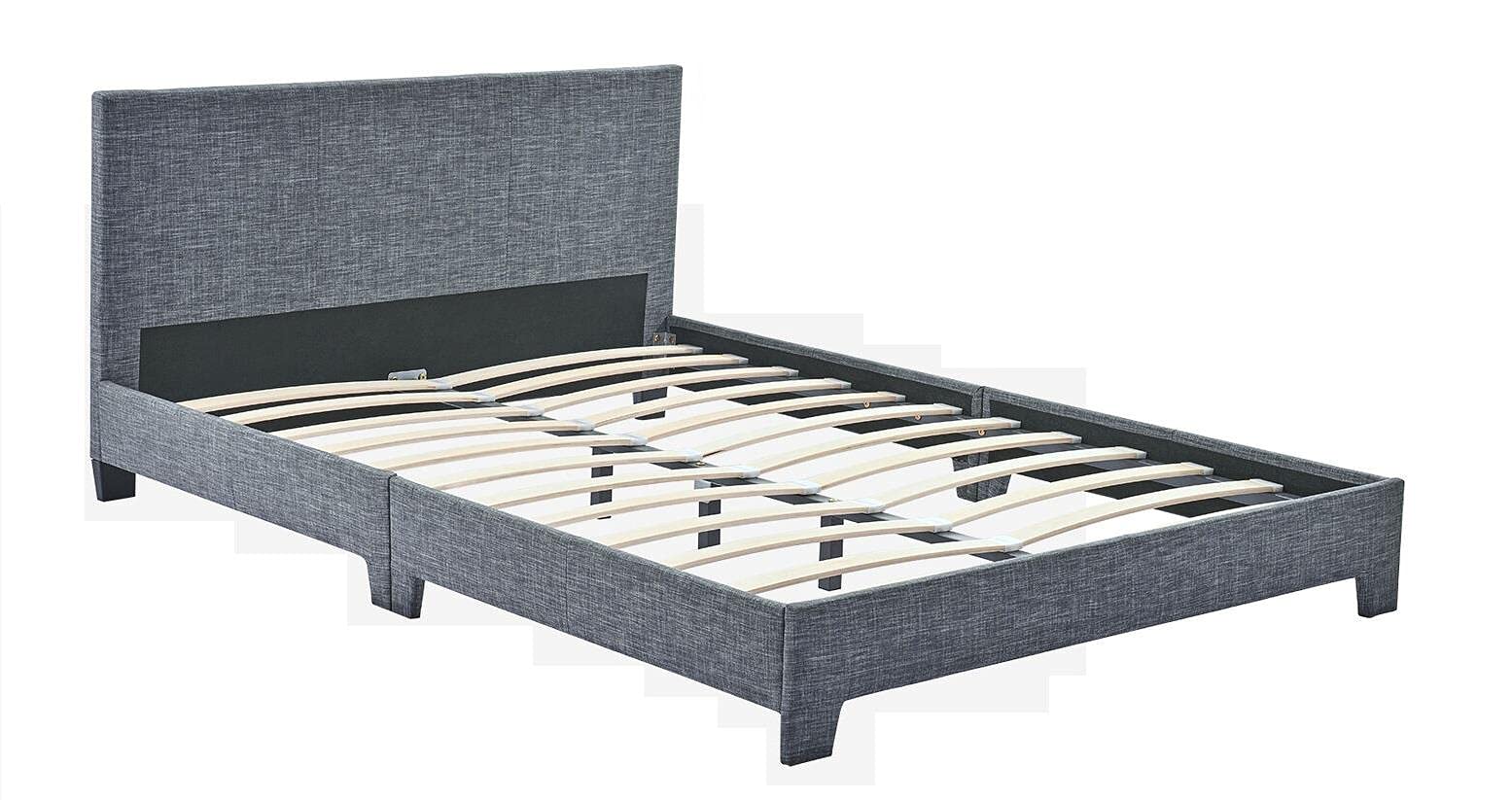 Full Size Bed Frame with Headboard for Memory Foam, Latex Hybrid & Spring Mattresses - Sturdy Bedroom Furniture for Twin, Full & King Size Beds - Perfect for Guest Rooms, Master Bedrooms & Dormitories