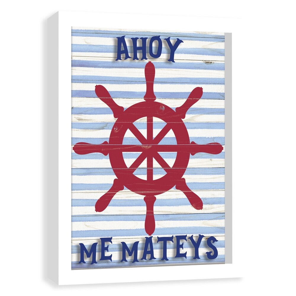 Ahoy Me Mateys Shadowbox - 14W x 18H x 1.21D Multi-Color Pirate Themed Wall Art - Perfect for Nautical Decor, Kids Room, or Pirate Party Decorations