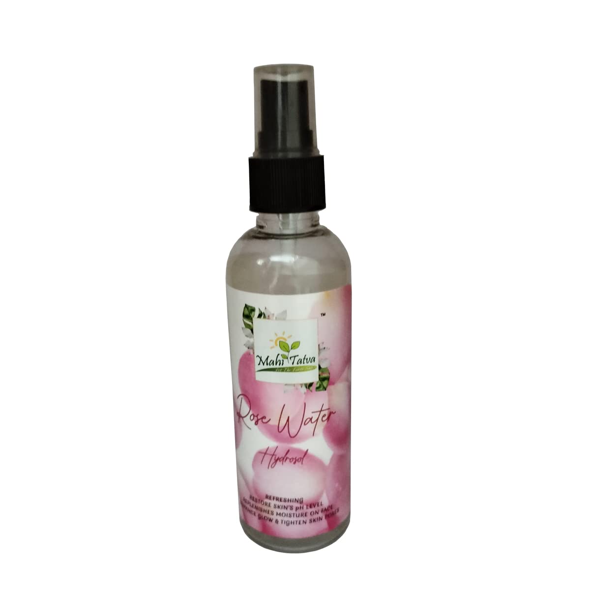 Mahi Tatva Pure Hydrosol Rose Water - 100% Natural Facial Toner & Skin Hydration Mist for Glowing Skin | Perfect for Daily Skincare, Makeup Setting & Aromatherapy
