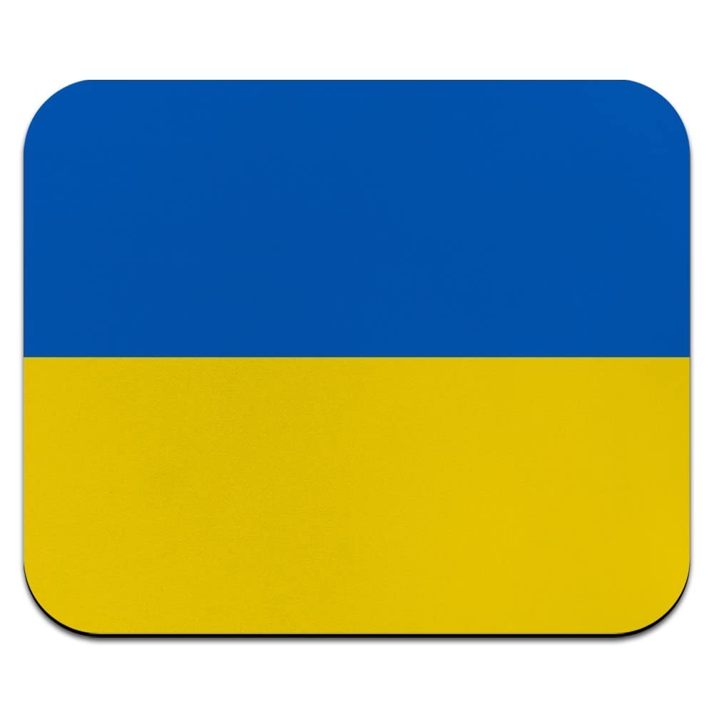 Ukraine Country Flag Low Profile Thin Mouse Pad - Non-Slip Rubber Base Gaming Mousepad for PC, Laptop, Office & Home Use - Perfect for Gamers, Work & Daily Computing