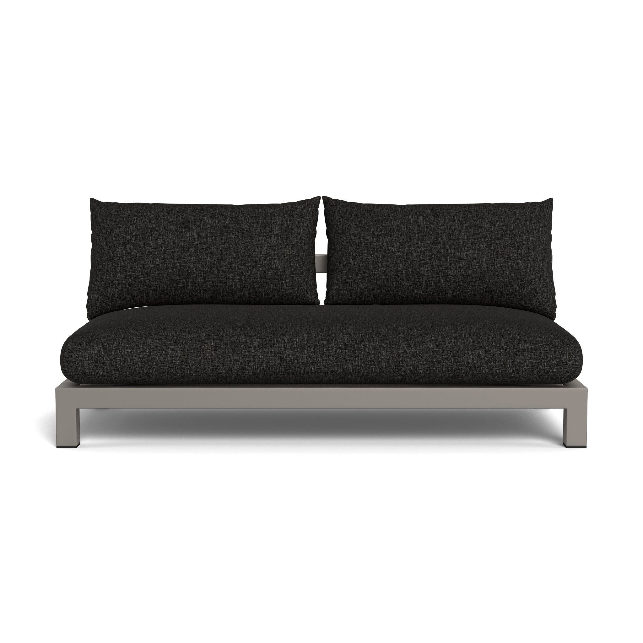 Pacific Aluminum 2-Seat Armless Sofa - Lightweight Outdoor Patio Furniture for Garden, Poolside & Balcony Relaxation