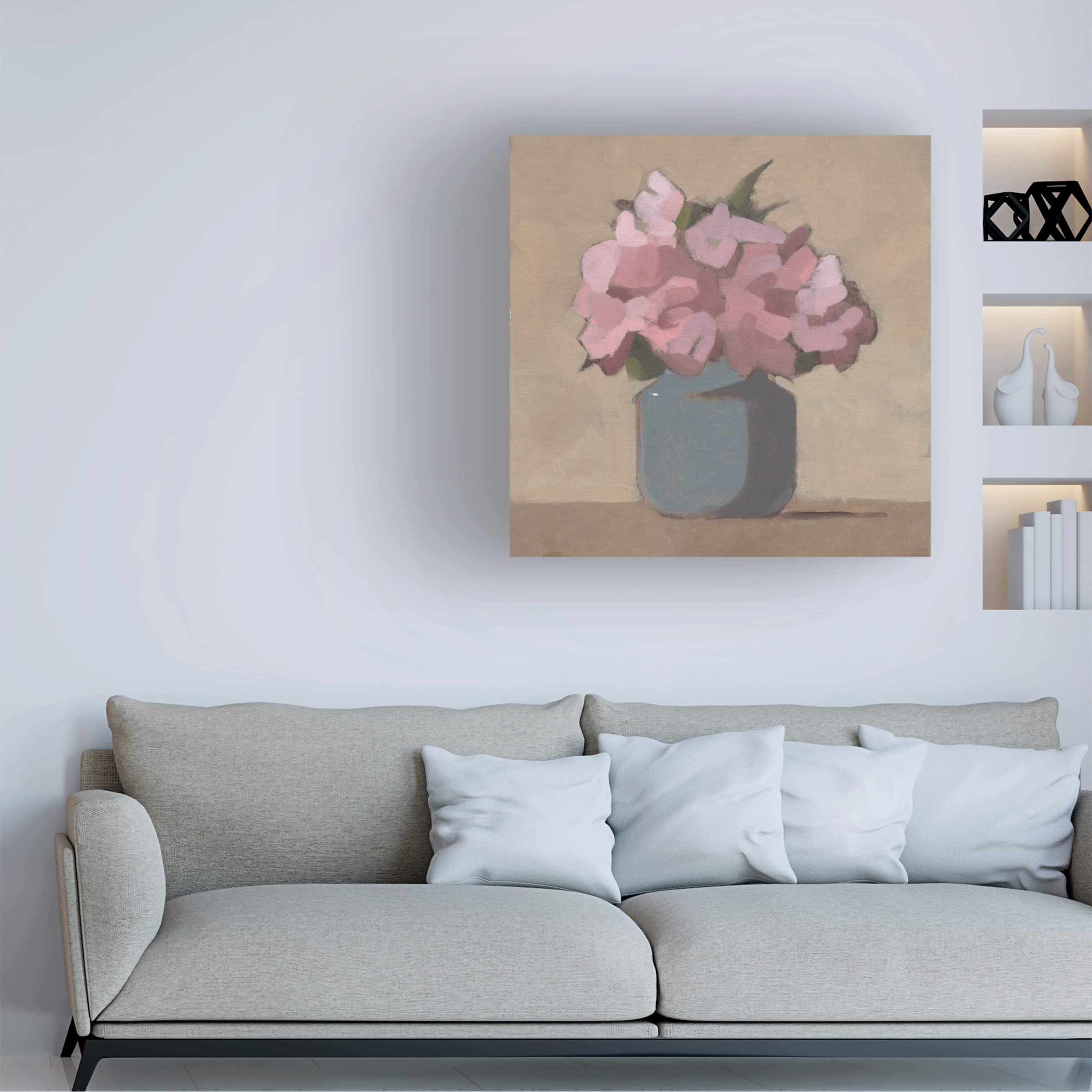 Jacob Green 'Spring Vase II' Floral Canvas Wall Art Print - Modern Home Decor for Living Room, Bedroom & Office