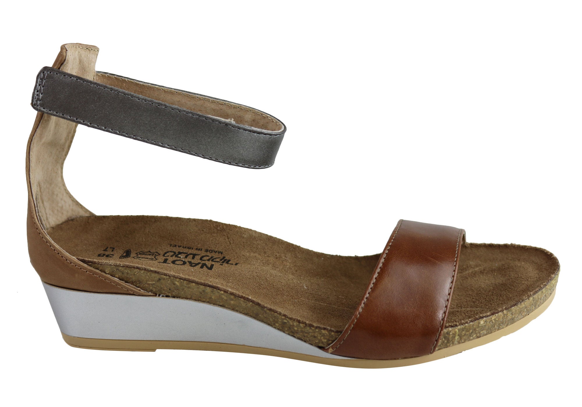 Naot Pixie Women's Leather Comfortable Cushioned Wedge Sandals - Stylish & Supportive Footwear for Walking, Travel & Summer Outfits