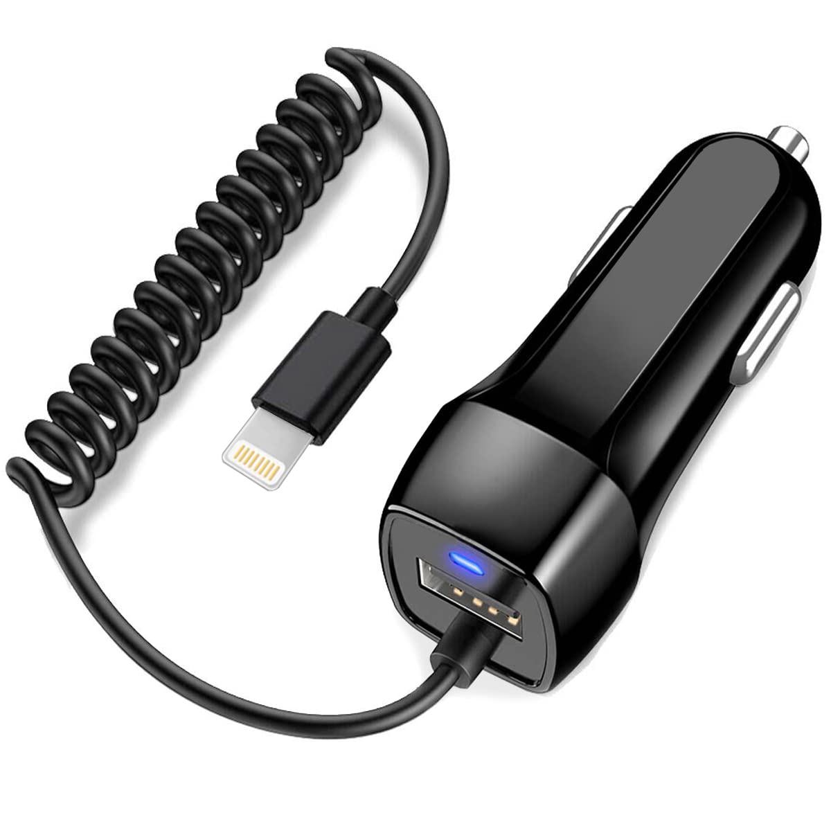 Fast Charging Unbreakable Car Charger for iPhone 14/13/12/11 Pro Max & Older Models - Durable Compact USB C Car Phone Charger Adapter - Perfect for Road Trips & Daily Commutes