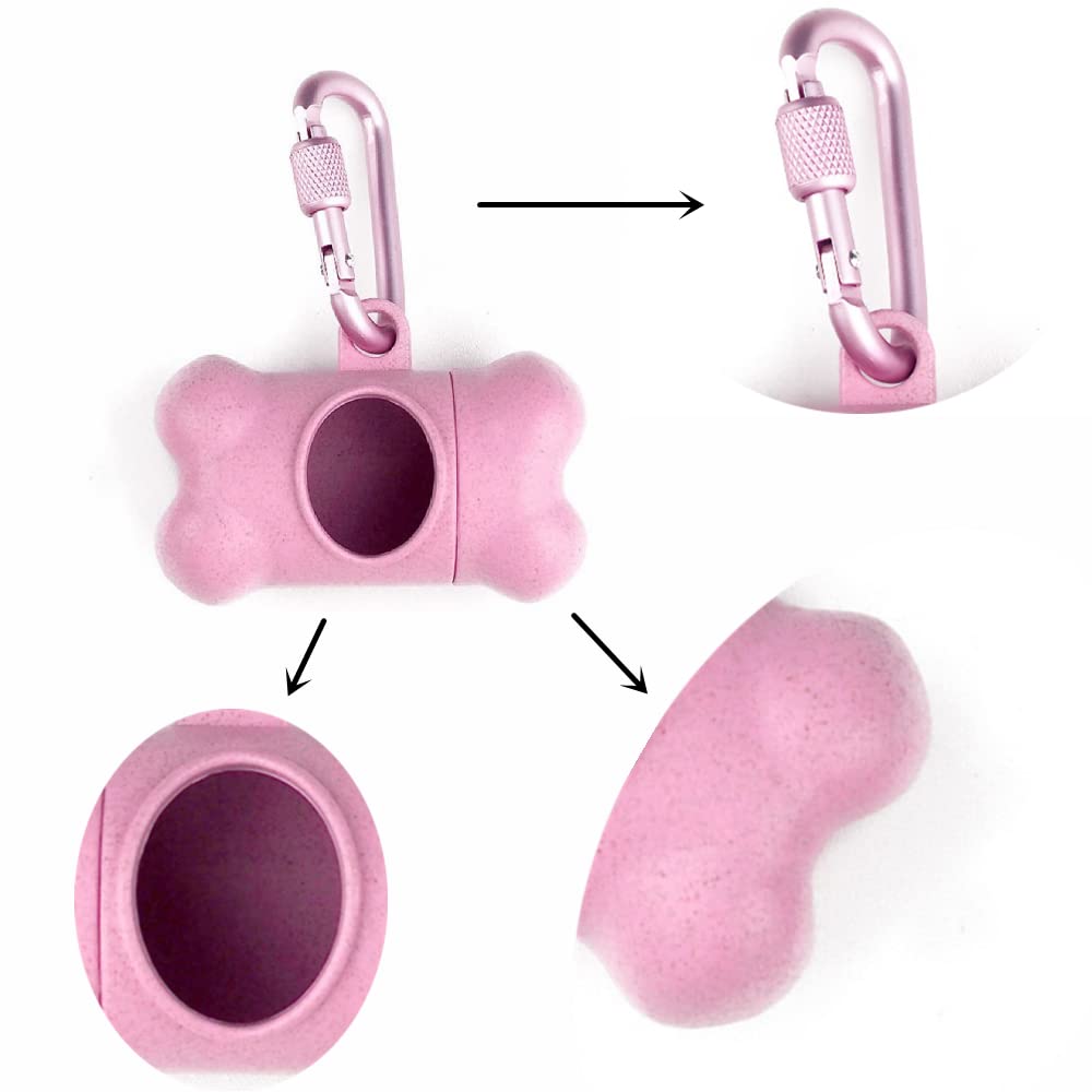 1Pc Bone-Shaped Dog Poop Bag Holder - Portable Biodegradable Waste Bag Dispenser with Clip for Dogs - Perfect for Walking, Hiking & Outdoor Pet Cleanup