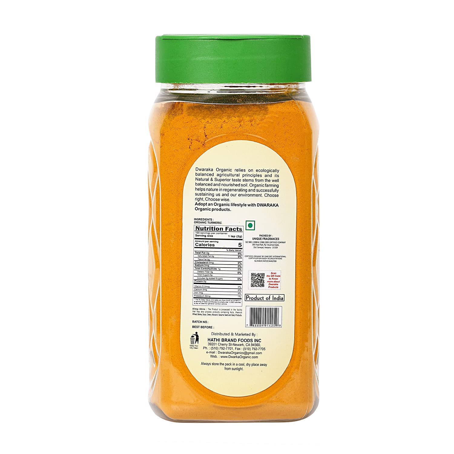 Organic Turmeric Powder 7oz - USDA Certified, Non-GMO, All Natural, Pure & Healthy - Perfect for Golden Milk, Cooking & Skin Care