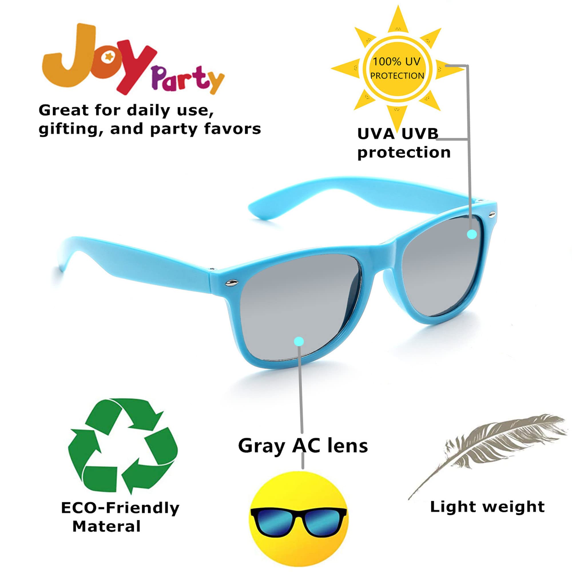 80s Retro Party Sunglasses Bulk Pack (8/10/20/30) - Trendy Adult Sunglasses for Costume Parties, Themed Events & Promotional Giveaways - Perfect for 80s Theme Parties, Halloween Costumes & Corporate Events