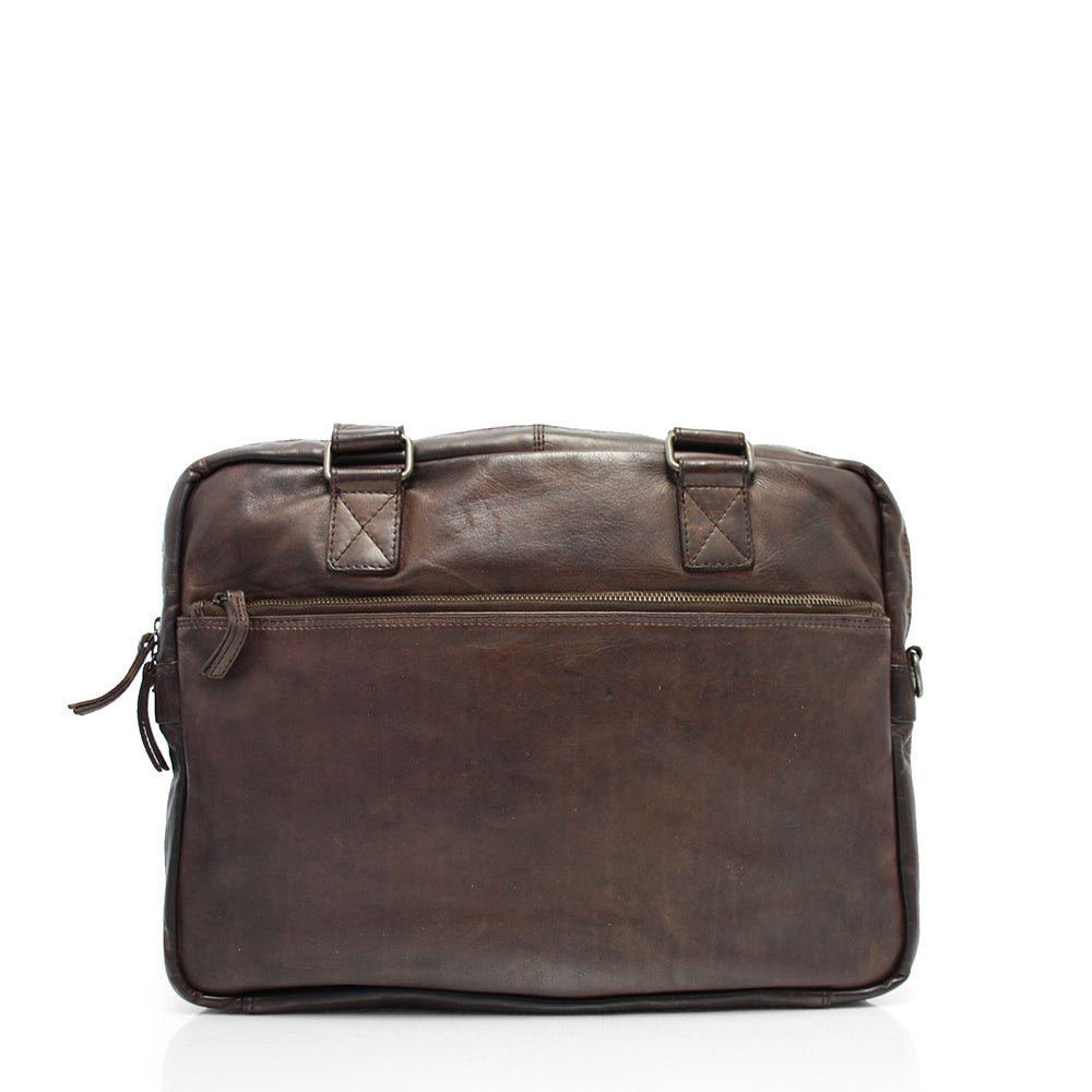 Premium Italian Leather Double Gusset Briefcase for Men - Stylish & Durable Business Laptop Bag for Office, Travel & Professional Meetings