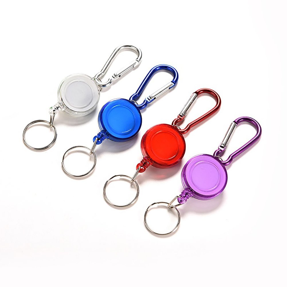 Retractable Ski Pass & ID Card Badge Reel Holder with Carabiner Clip - Perfect for Work, Events & Outdoor Activities - Great Gift for Mother's Day, Father's Day, Wedding, Anniversary, Party, Graduation, Christmas & Birthday