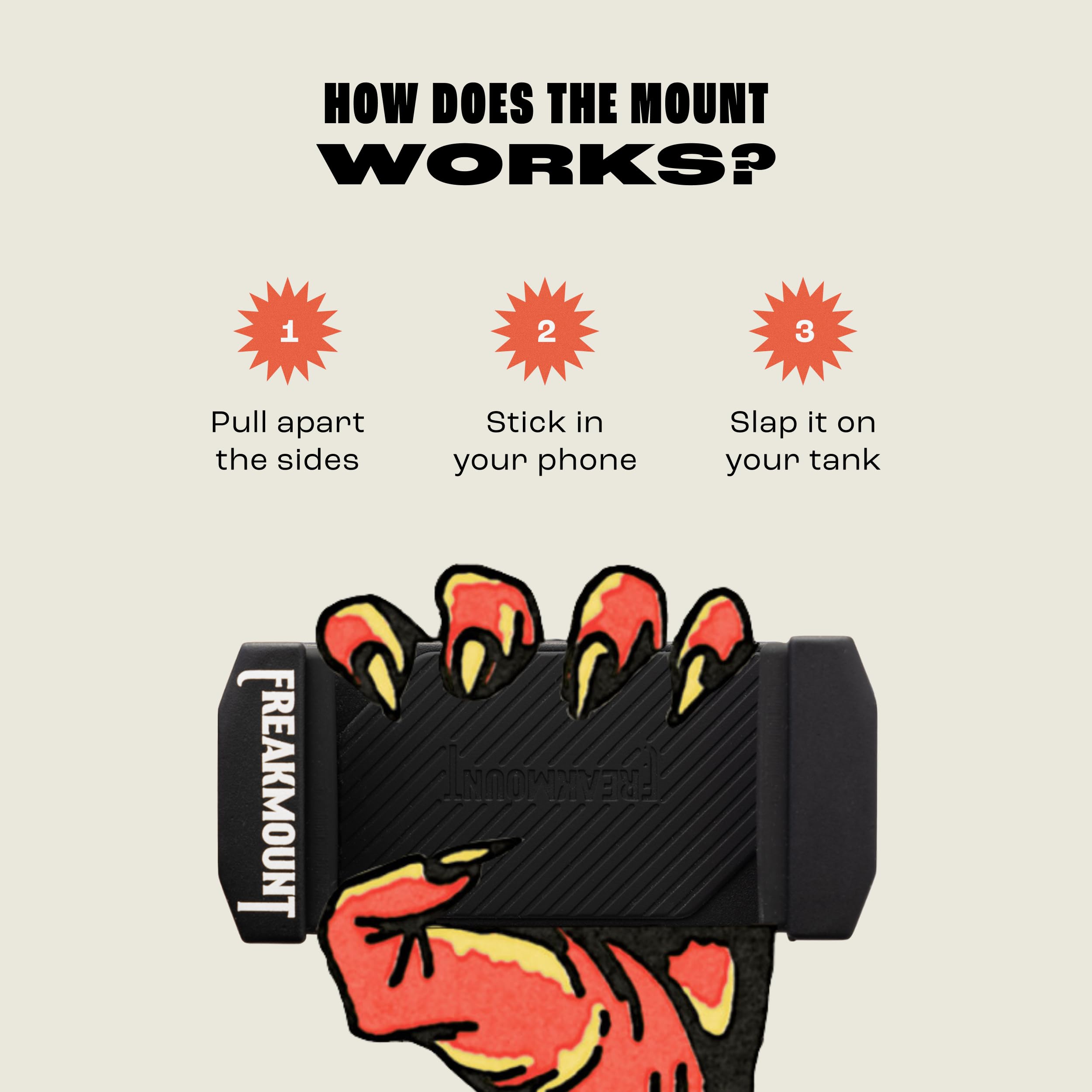 FREAKMOUNT Magnetic Motorcycle Phone Mount for Harley Davidson - Premium Billet Aluminum Phone Holder for Gas Tank - Strong Magnet Phone Accessories for High-Speed Riding - Universal Fit for Most Smartphones in Carbon Grey - Perfect for Adventure Riding, Commuting & GPS Navigation
