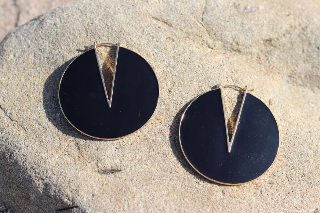 Luximi Black Elegant Dangle Earrings for Women - Perfect for Parties, Weddings & Evening Events