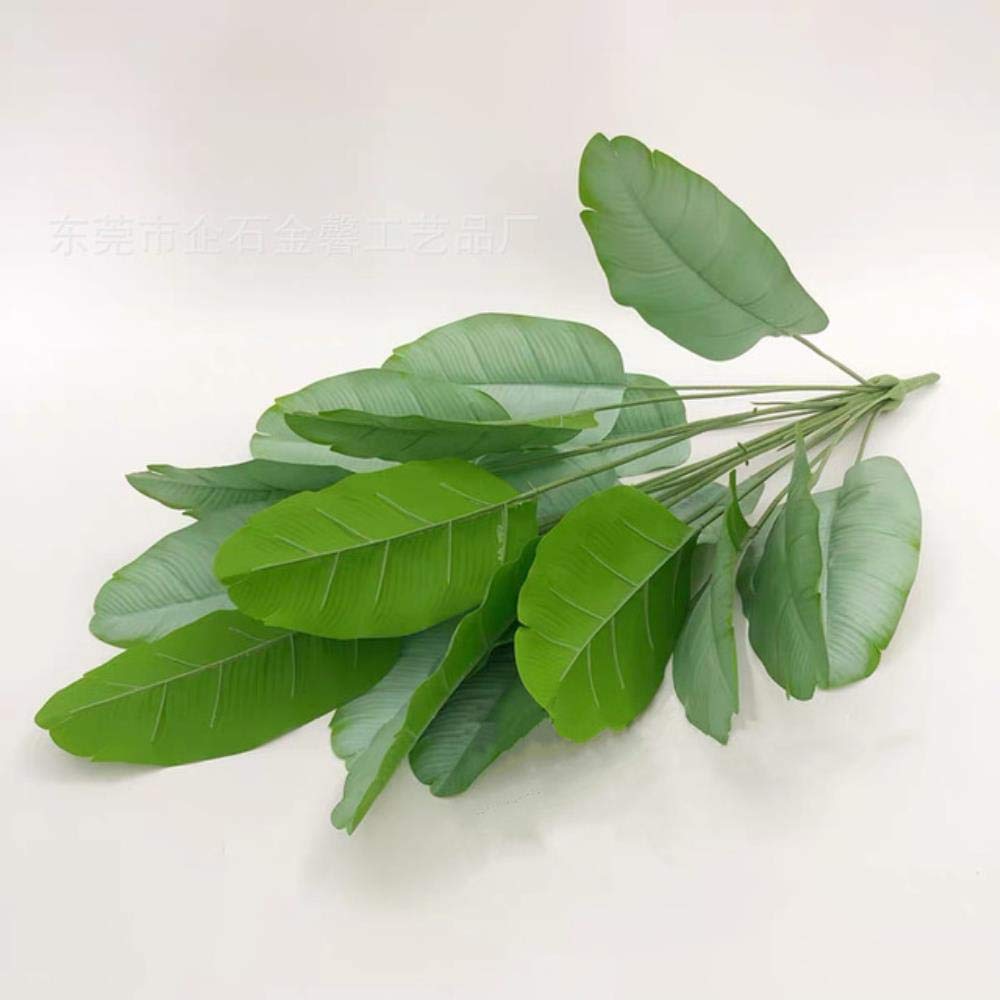 VJRQM Artificial Plants for Indoor & Outdoor - 80cm 18 Fork Tropical Plastic Banana Tree & Fake Palm Tree - Large Green Rare Leaf Plants for Home, Office, Hotel Decor - Perfect for Living Room, Patio, and Commercial Spaces