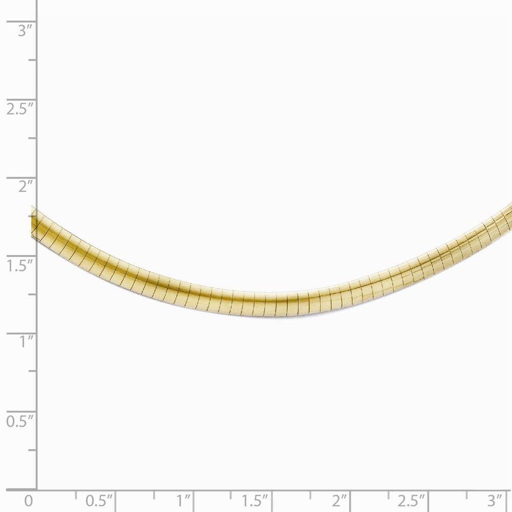 The Black Bow 4mm 10k Two Tone Gold Reversible Omega Chain Necklace – Perfect for Weddings, Anniversaries, and Special Occasions