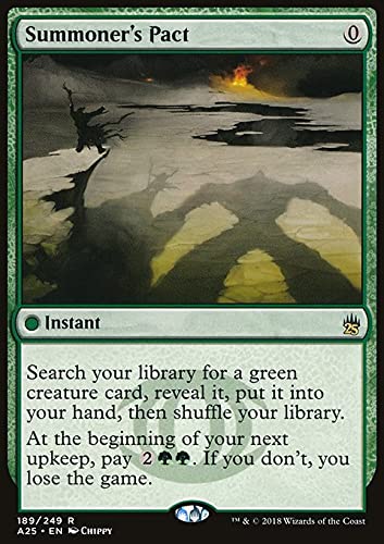 Magic: The Gathering Singles MTG - Summoner's Pact (189) Masters 25 A25, Green Card (A25189) for Commander Deck & Modern Format - Collectible Trading Card Game