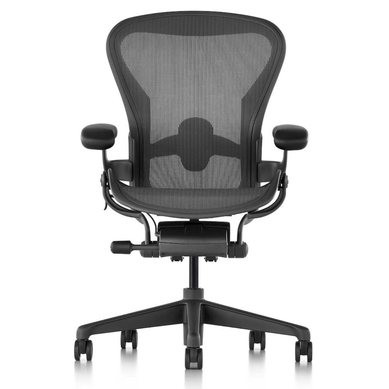 Herman Miller Aeron Chair Remastered - Graphite Ergonomic Office Chair with Adjustable Lumbar Support | Perfect for Home Office, Gaming Setup & Workspace Comfort