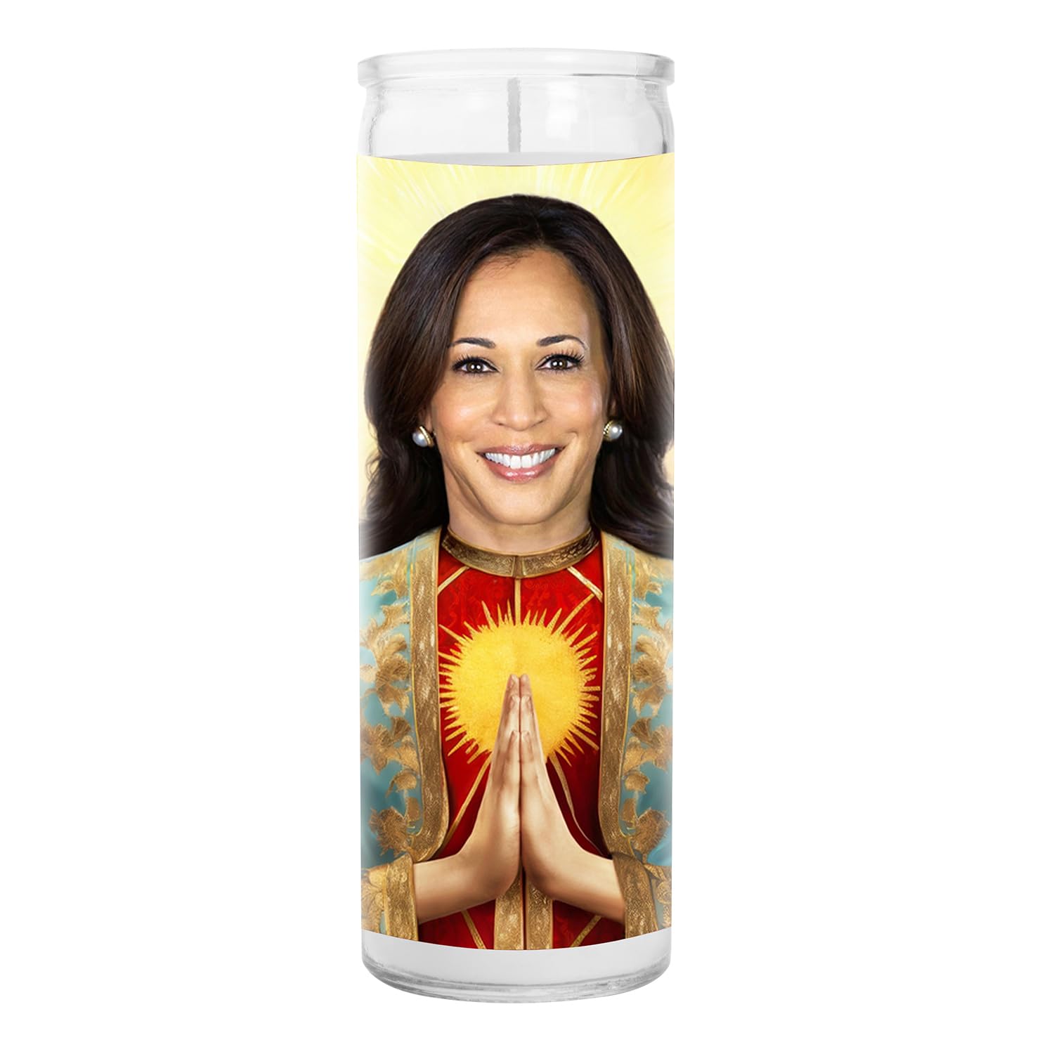 Kamala Celebrity Candles - Handmade Soy Wax Votive Candles in Glass Jars - Unique White Candles for Home Decor, Wedding Favors & Relaxation Gifts - Perfect Novelty Gift Idea 2024