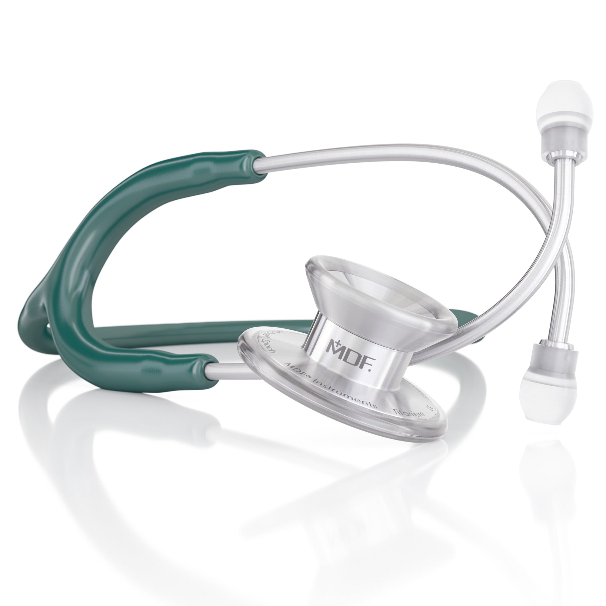 MD One® Epoch® Titanium Adult Stethoscope - Premium Green Medical Stethoscope for Doctors, Nurses & Healthcare Professionals - Ideal for Cardiac, Lung & Physical Examinations in Clinics & Hospitals