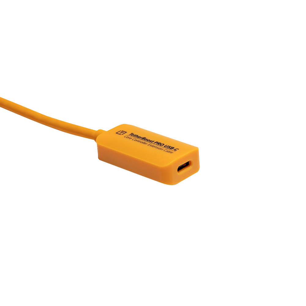 TetherBoost Pro 5m (15ft) USB C to USB C Extension Cable for Gaming Controllers - High Visibility Orange - Perfect for PS5, Xbox & PC Gaming Setups