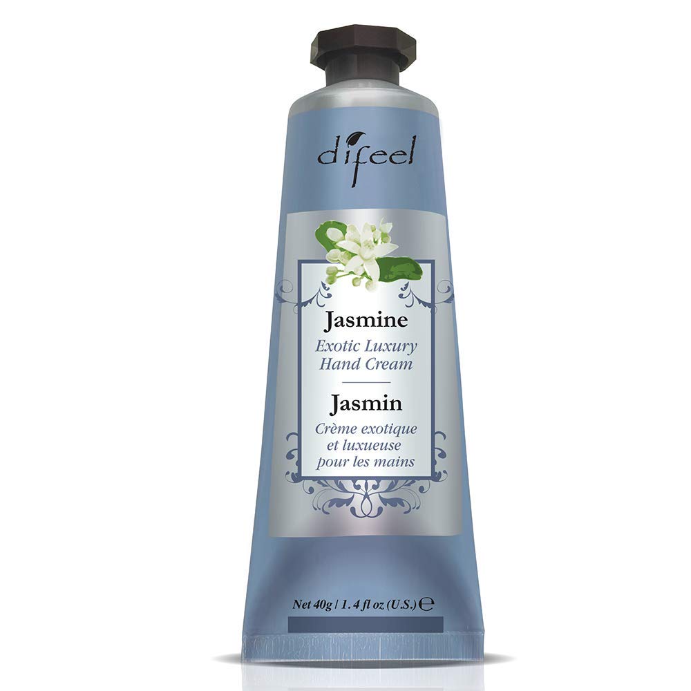 Difeel Luxury Moisturizing Hand Cream - Jasmine Scented 1.4oz (12 Pack) - Hydrating Hand Lotion Variety Pack for Dry Skin - Perfect for Home, Office & Travel Use