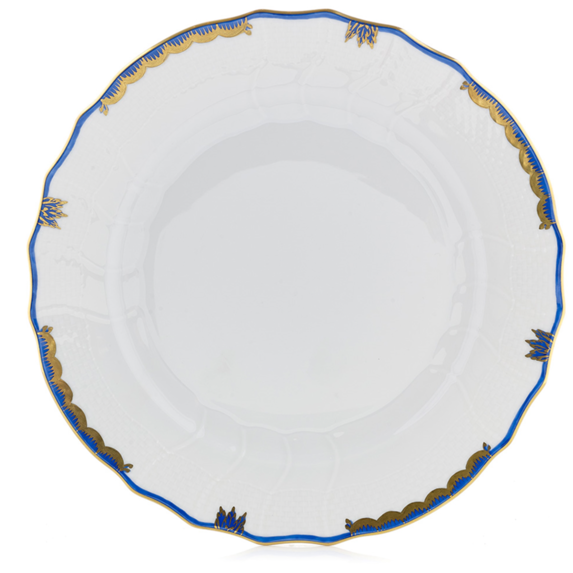 Herend Princess Victoria Blue Porcelain Dinner Plate - Elegant Fine China for Formal Dining, Special Occasions & Home Decor