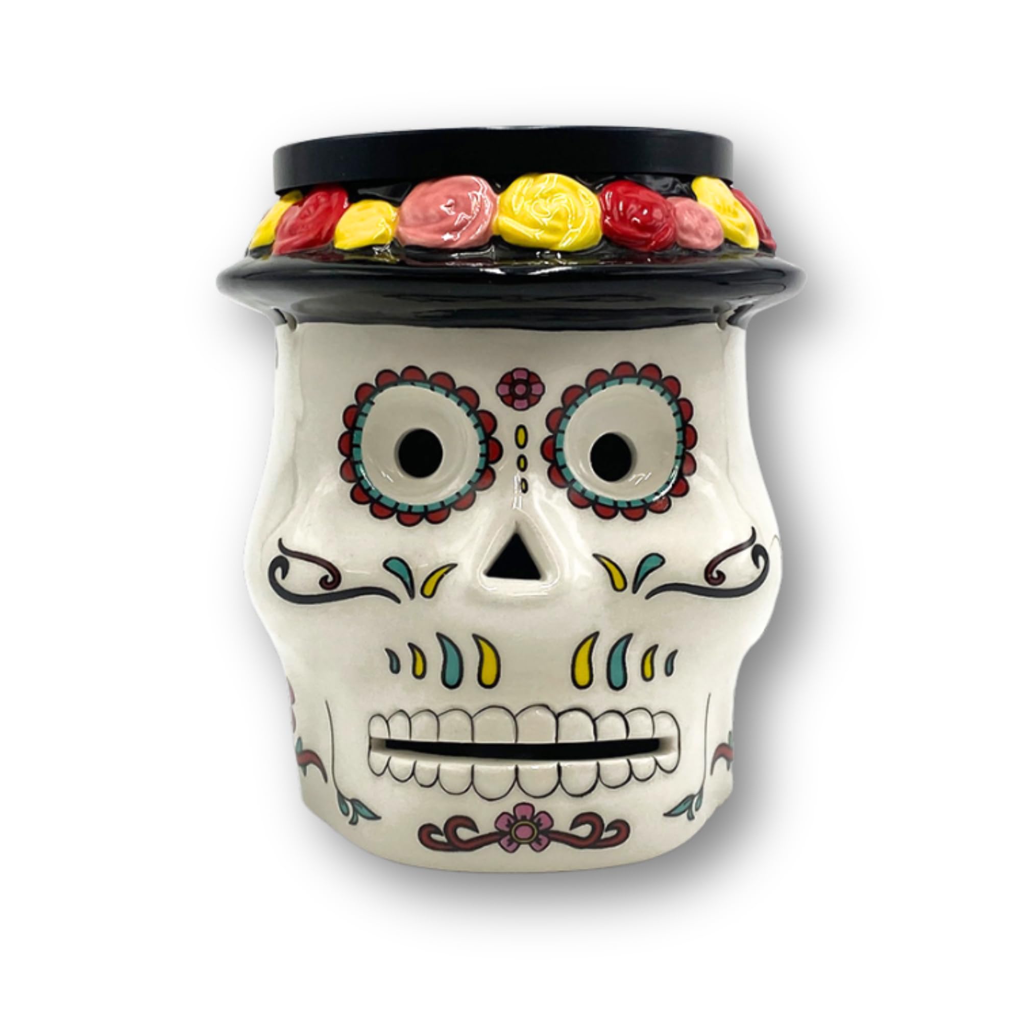 Premium Cello Sugar Skull Electric Wax Melt Burner - Perfect for Home, Office & Halloween Decor