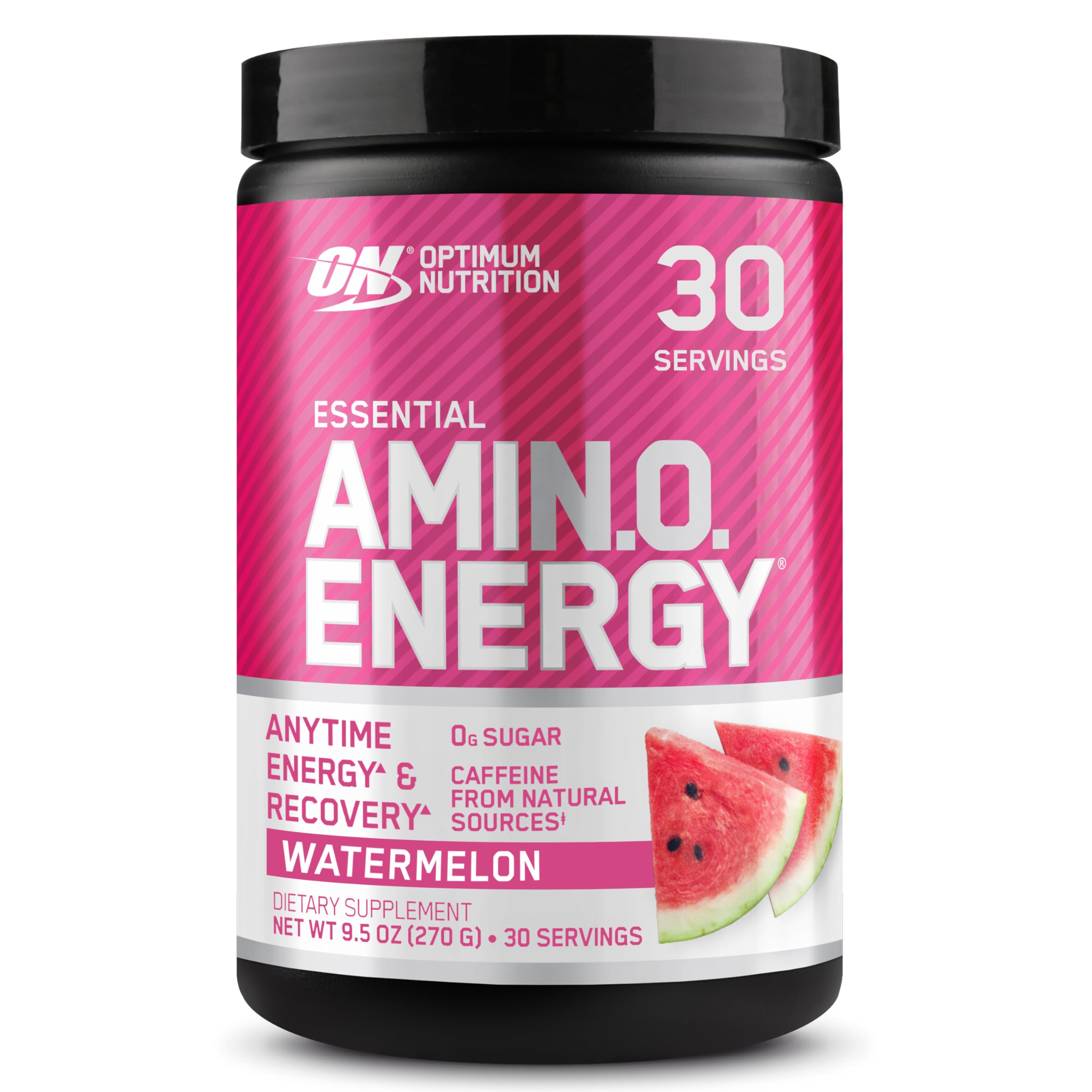 Optimum Nutrition Amino Energy Pre Workout Powder - Green Tea, BCAA, Amino Acids, Keto Friendly with Green Coffee Extract - Watermelon Flavor, 30 Servings (Packaging May Vary) | Boost Energy & Endurance for Gym, Running & Fitness Training