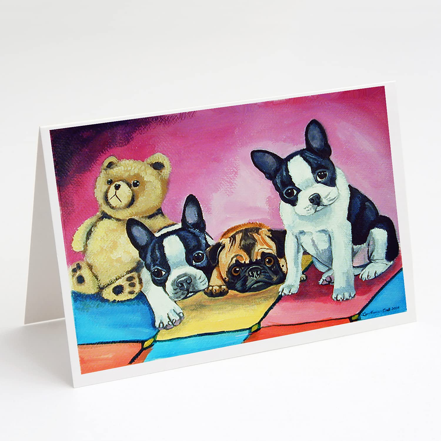 Caroline's Treasures 7205GCA7P Whimsical A7 Size 5x7 Blank Note Cards - Pack of 8 Blank Greeting Cards with Envelopes Featuring Multiple Dog Breeds | Perfect for Birthday Wishes, Thank You Notes & Holiday Greetings