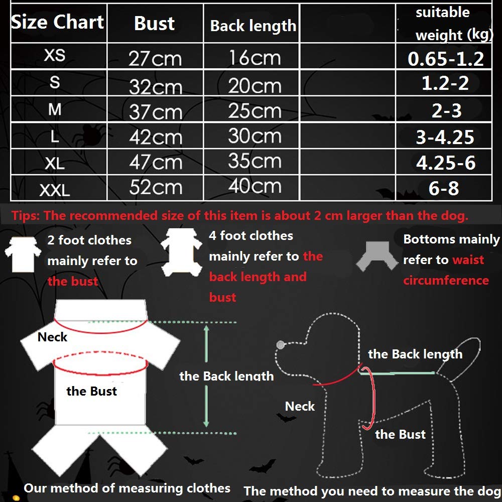Halloween Pet Costume - Bat Style Dog Clothes for Small & Medium Pets | Perfect for Halloween Parties & Pet Dress Up
