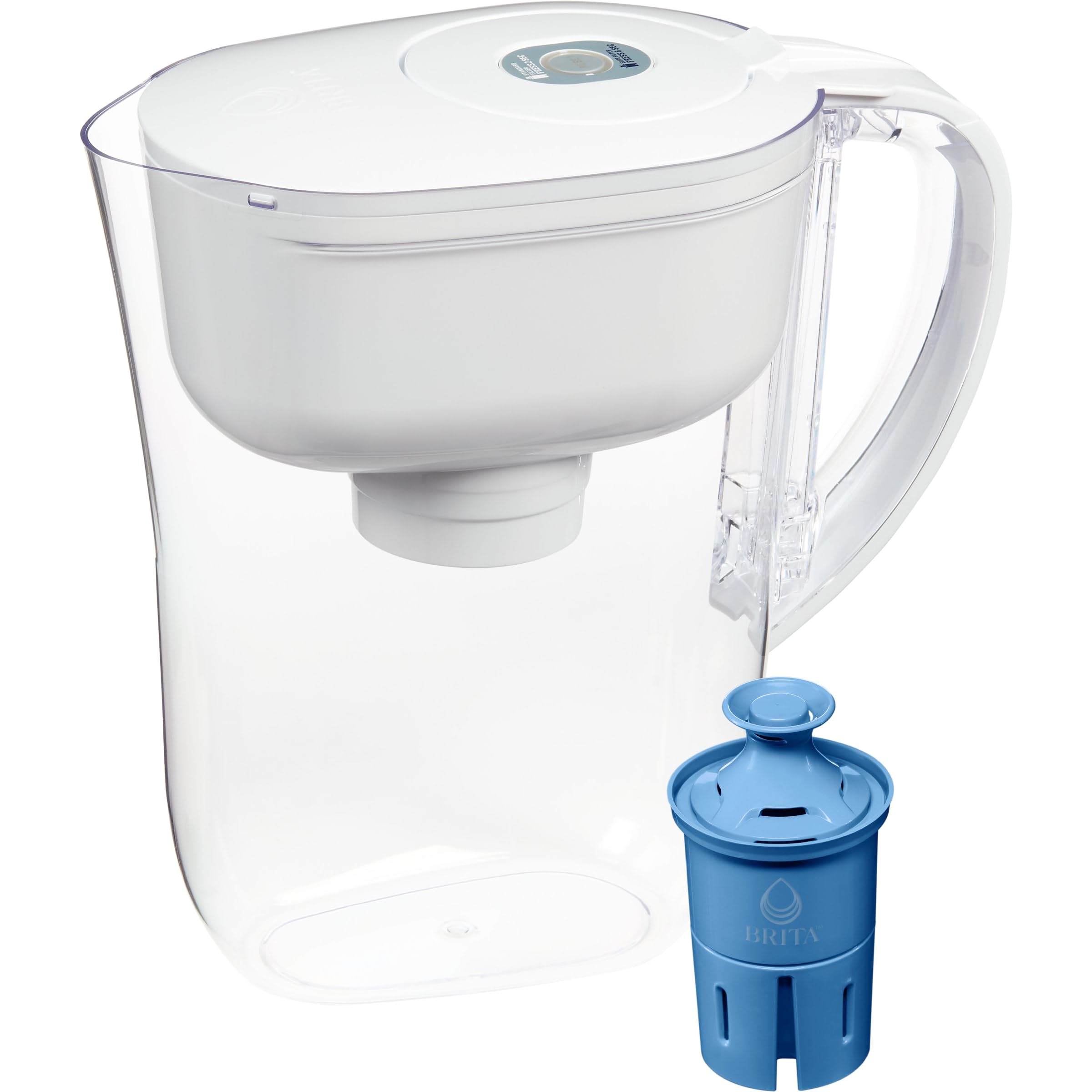 Brita Metro Elite Water Filter Pitcher - 6 Cup White | 99% Lead Removal | Includes 1 Filter | Perfect for Home, Office & Travel | Clean Drinking Water Solution