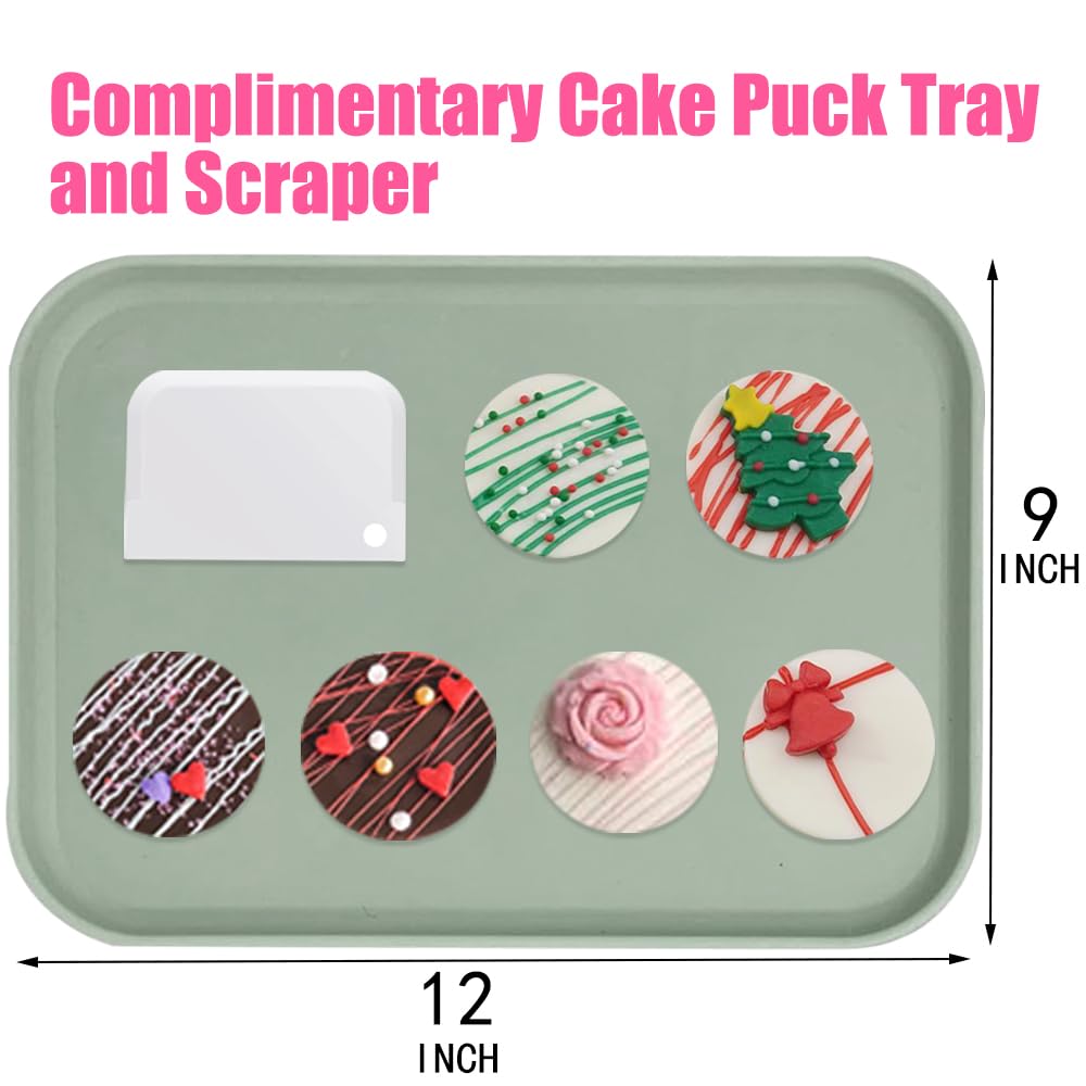 12-Cavity Round Silicone Chocolate Cookie Molds Set for DIY Baking - Includes 2 Same-Size Molds, Tray & Scraper - Perfect for Cakepucks, Candy, Pudding, Jelly Making at Home or Bakery