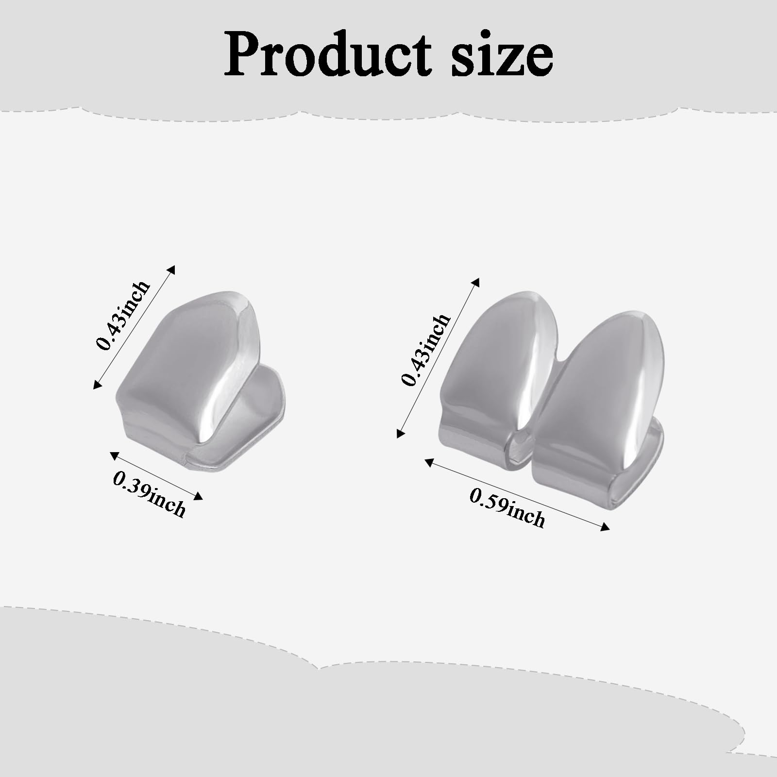 4Pcs Gold & Silver Plated Hip Hop Tooth Grillz - Top Teeth Caps for Men & Women - Perfect for Rappers, Performers, Halloween & Costume Parties - Premium Dental Jewelry Accessories