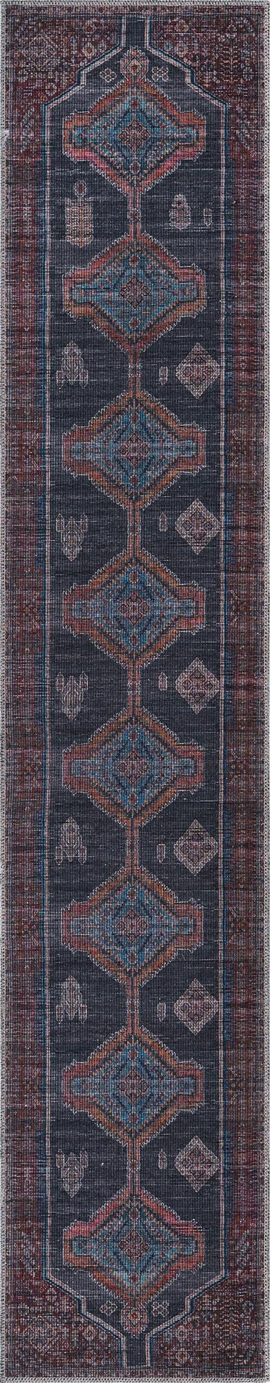 Washable 10 Ft Runner Rug - Sisu Collection Gray Flatweave Rug for Hallways & Entryways | Durable & Easy-Clean Floor Mat for High Traffic Areas, Living Room Decor