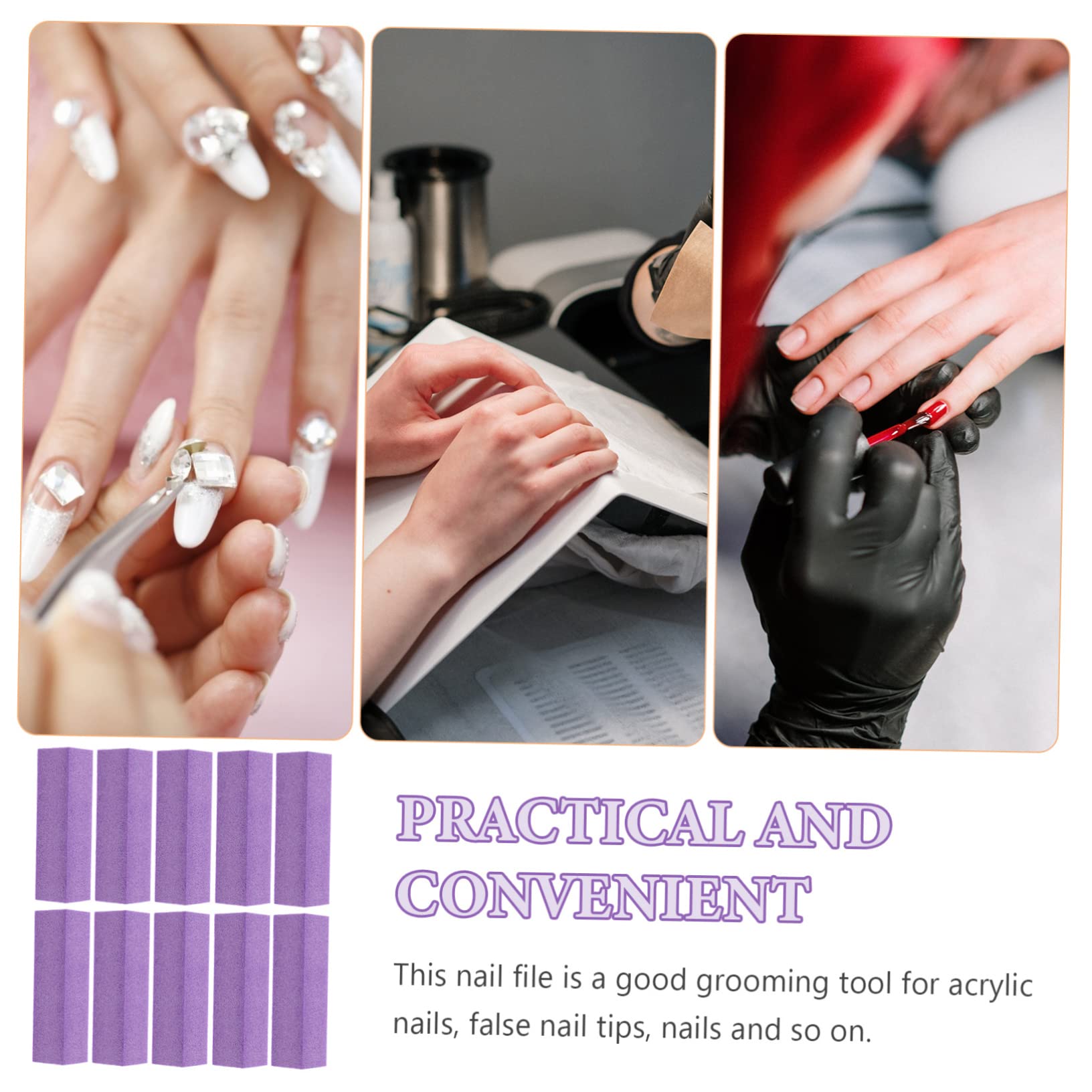 10pcs Professional 4-Sided Nail Buffer Blocks - Natural Nail Files, Sanding & Polishing Tools for Manicure & Nail Art | Perfect for Home Salon, Travel & DIY Nail Care