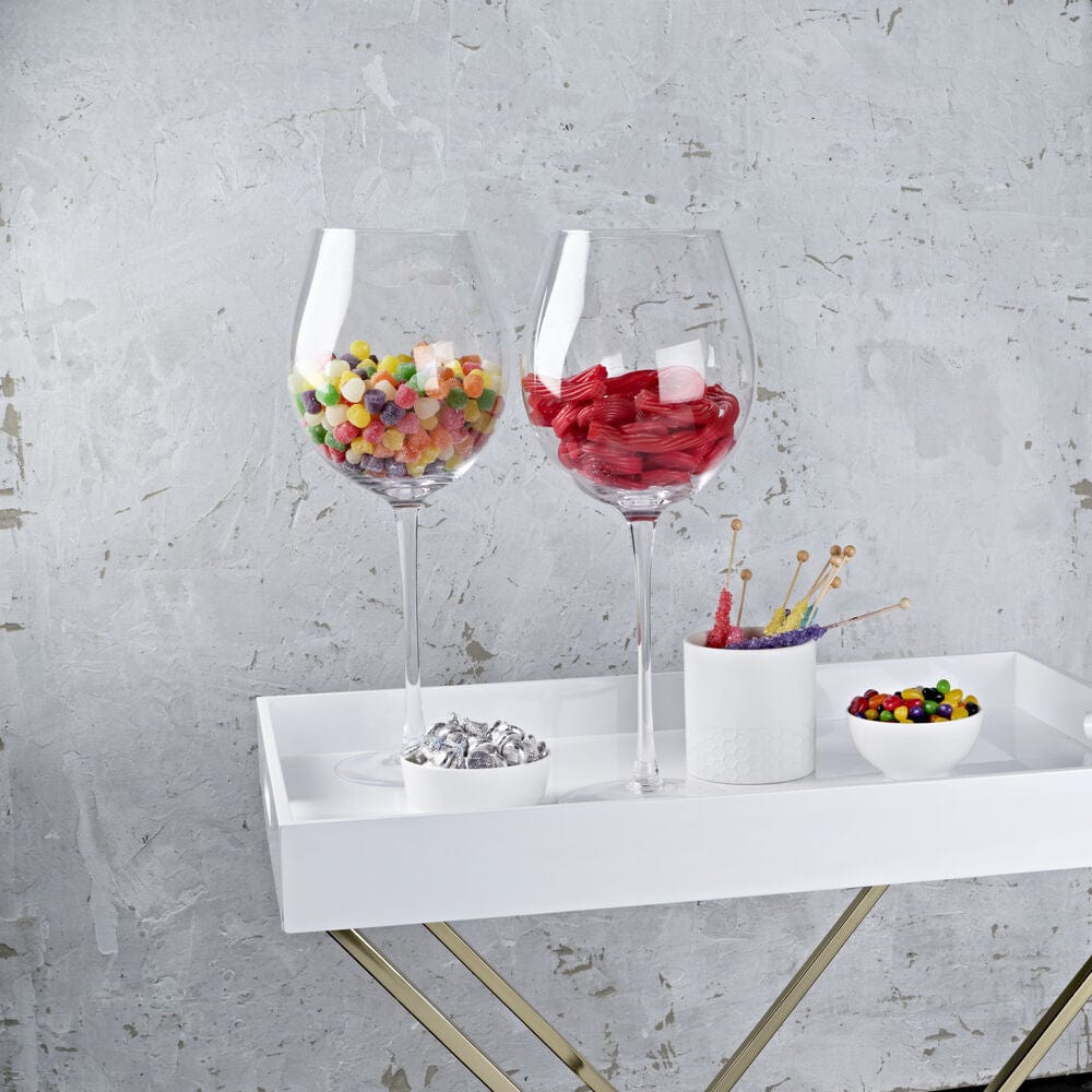 Premium Set of 2 Oversized Wine Glasses - 17.75 Inch Large Stemware for Red & White Wine - Perfect for Dinner Parties, Romantic Dates & Home Entertaining