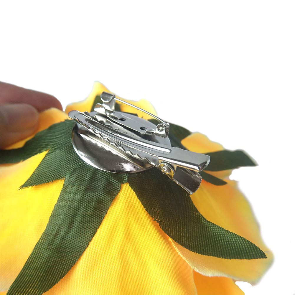Pingyongchang Flamenco Dancer Rose Hairpin - Elegant Flower Brooch Pin for Women | Perfect for Spanish Dance Costumes, Weddings & Special Occasions