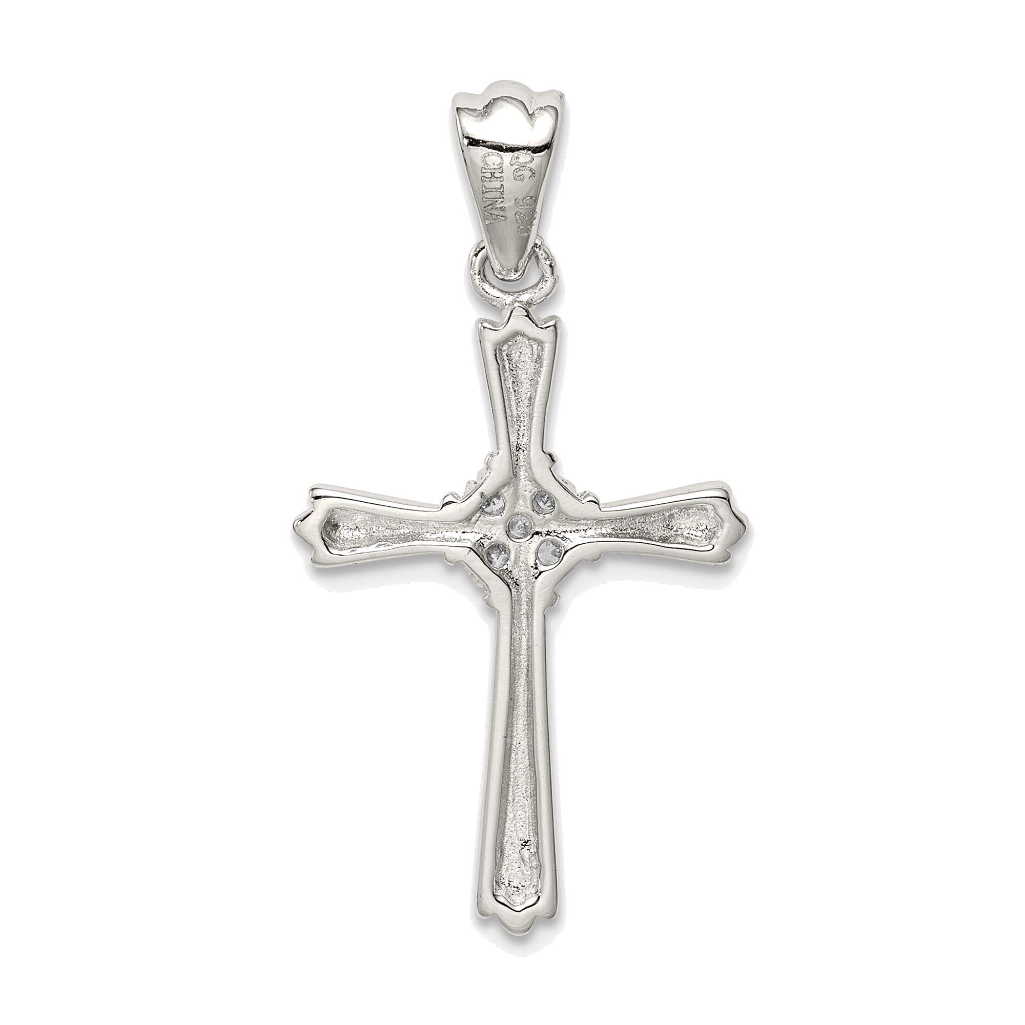 Sterling Silver CZ Celtic Cross Pendant for Women - Elegant Jewelry Gift