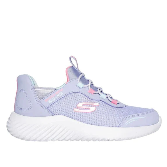 Skechers Lavender Slip-On Sneakers for Girls - Comfortable Lightweight Kids Shoes for School, Play & Everyday Wear