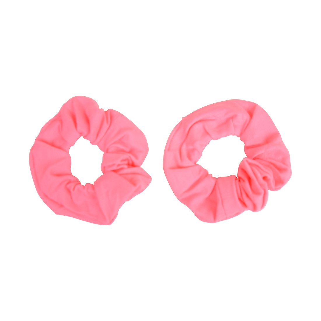 8-Pack Neon Color Solid Scrunchies Hair Ties - Pink, Yellow, Green, Black for Women, Girls, Workout, Yoga, and Everyday Style