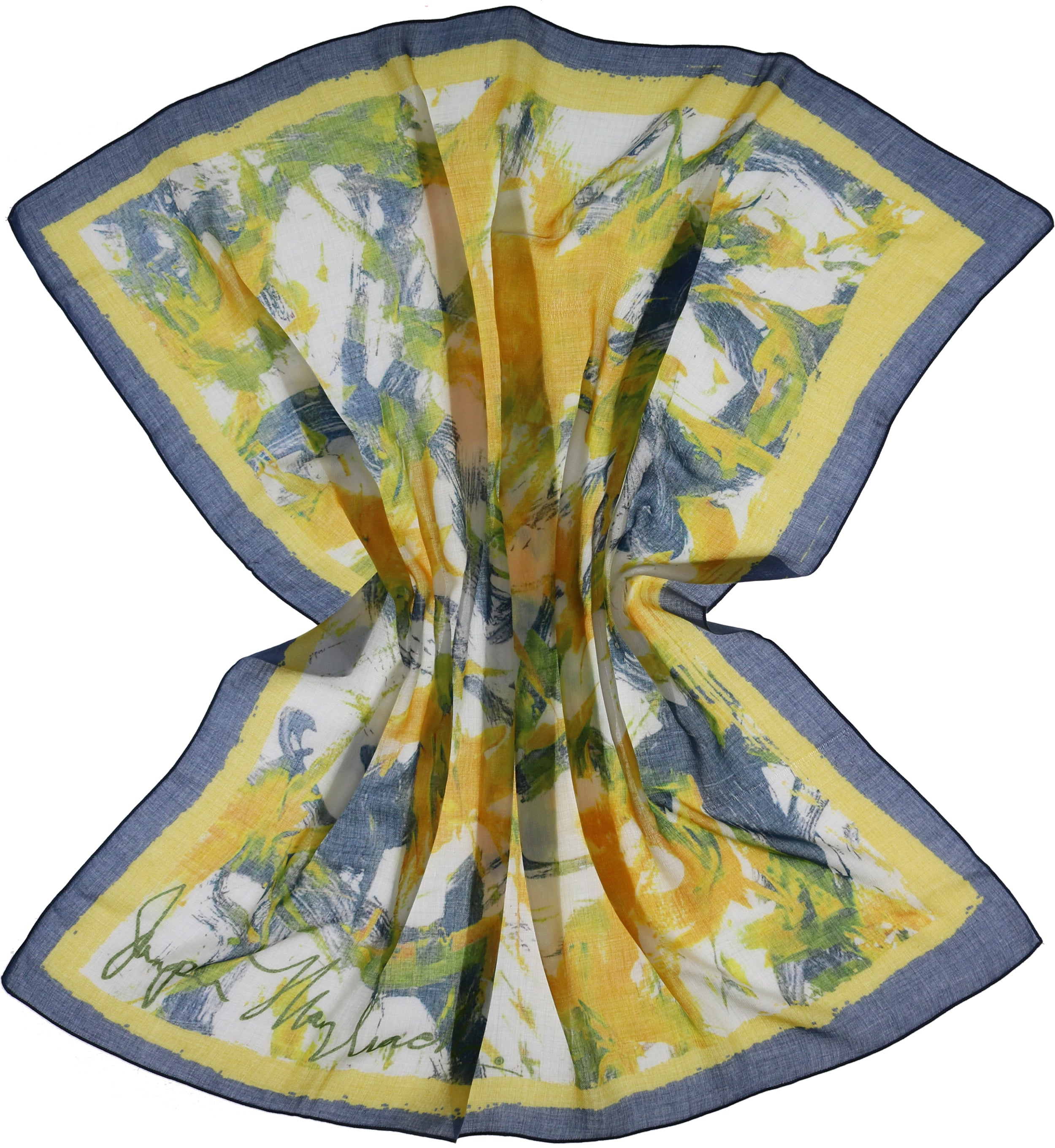 Maybach X FRAAS Birds of Peace Sustainable Viscose Square Scarf - Eco-Friendly Fashion Accessory for Women, Gift Idea, Perfect for Travel, Office & Special Occasions