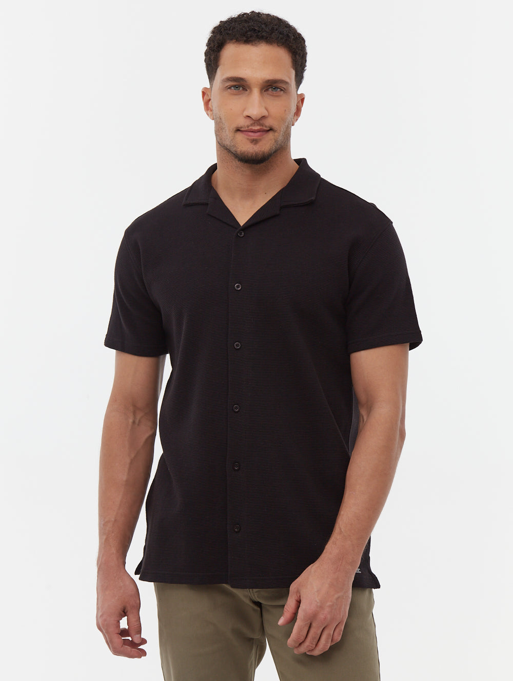 Pilima Men's Short Sleeve Cabana Shirt - Hawaiian Style Beach Shirt, Breathable Linen Blend for Summer Vacation, Pool Party & Tropical Getaway
