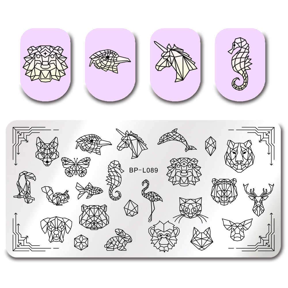 Floral Geometric Nail Stamping Plates for DIY Manicure Designs at Home