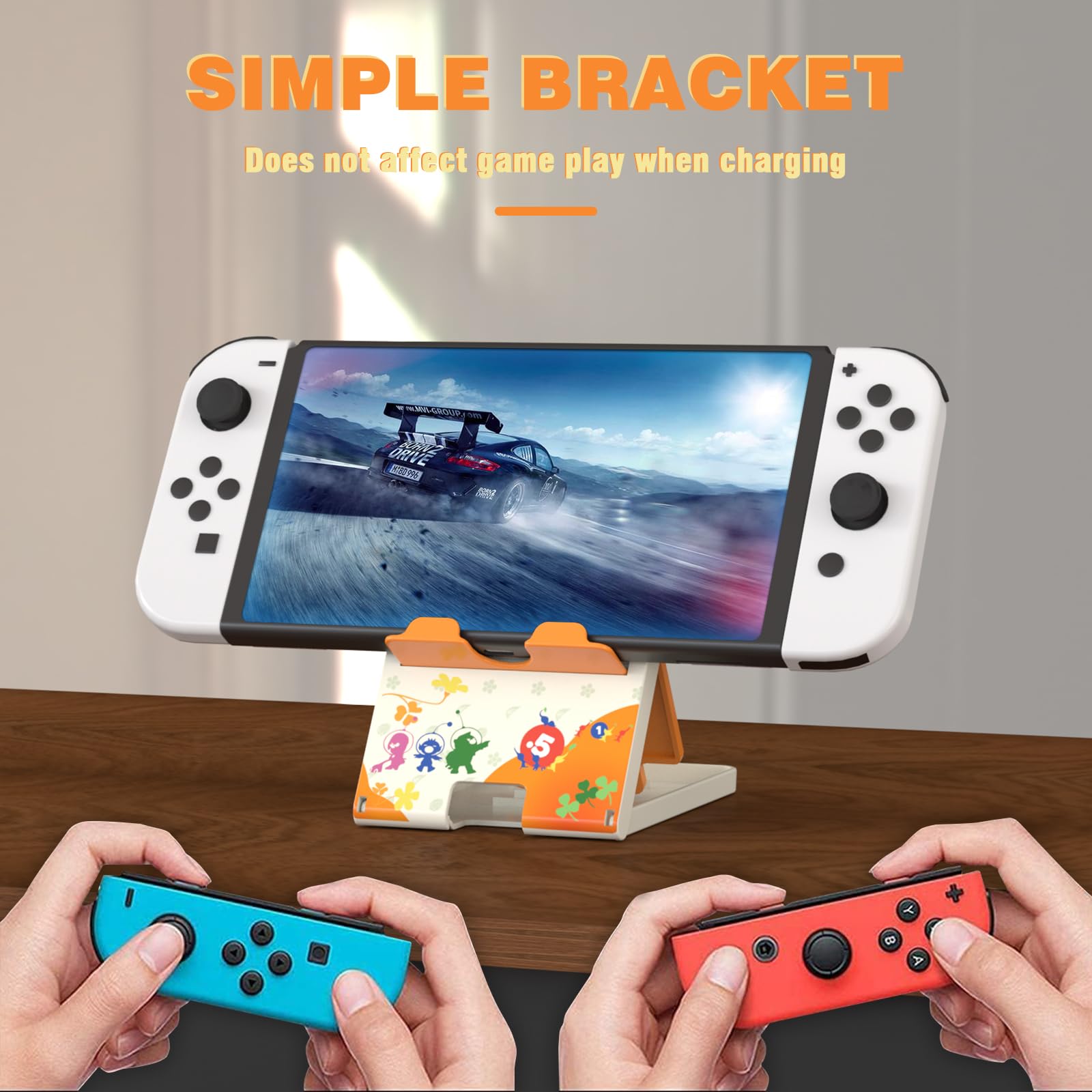 Adjustable Cute Nintendo Switch Stand for Switch, Switch OLED & Switch Lite - Compact Foldable Playstand Holder with Portable Design (Animal Black) - Perfect for Gaming at Home, Travel & On-the-Go Play