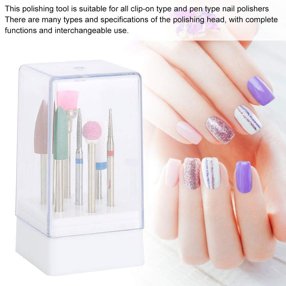 7Pcs Professional Tungsten Steel Nail Drill Bit Set for Manicure & Pedicure - Durable Nail Art Tools for Salon & Home Use