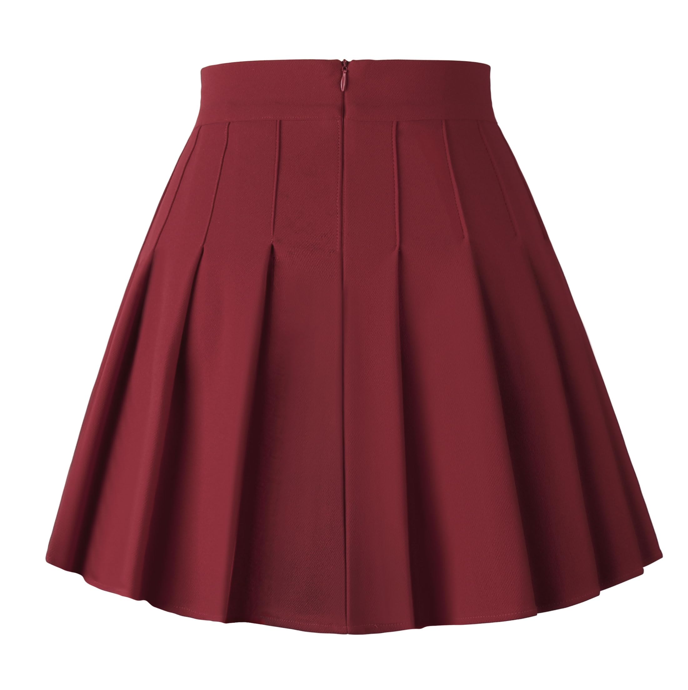 Dressever Women's Pleated Mini Skater Skirt - High Waist Tennis Skirt for School Uniform & Cheerleader - Perfect for Casual Wear, Dance, and Sports Activities