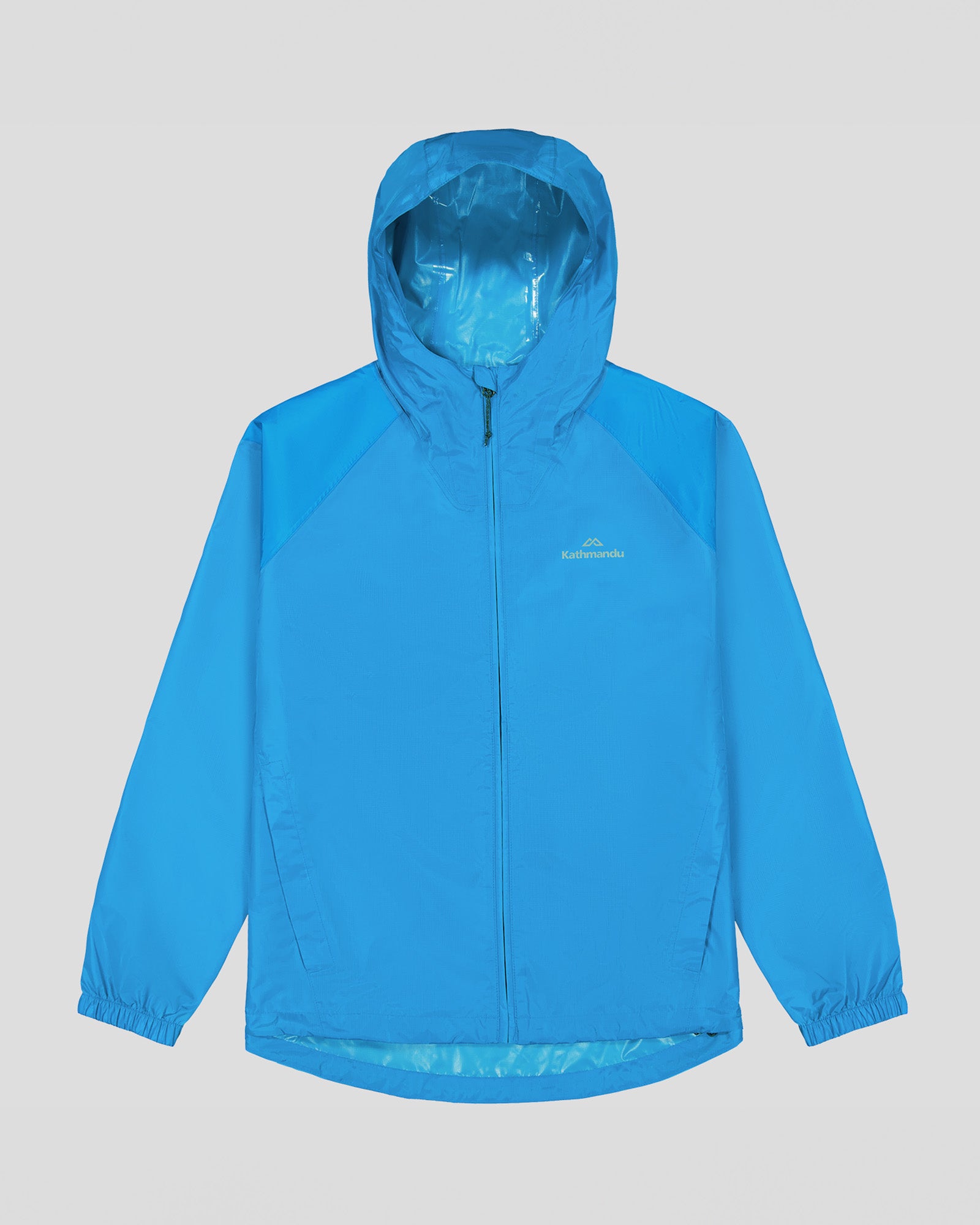 Waterproof Women's 2-Layer Rain Jacket with Pockets - Lightweight & Breathable for Outdoor Activities - Sea Blue