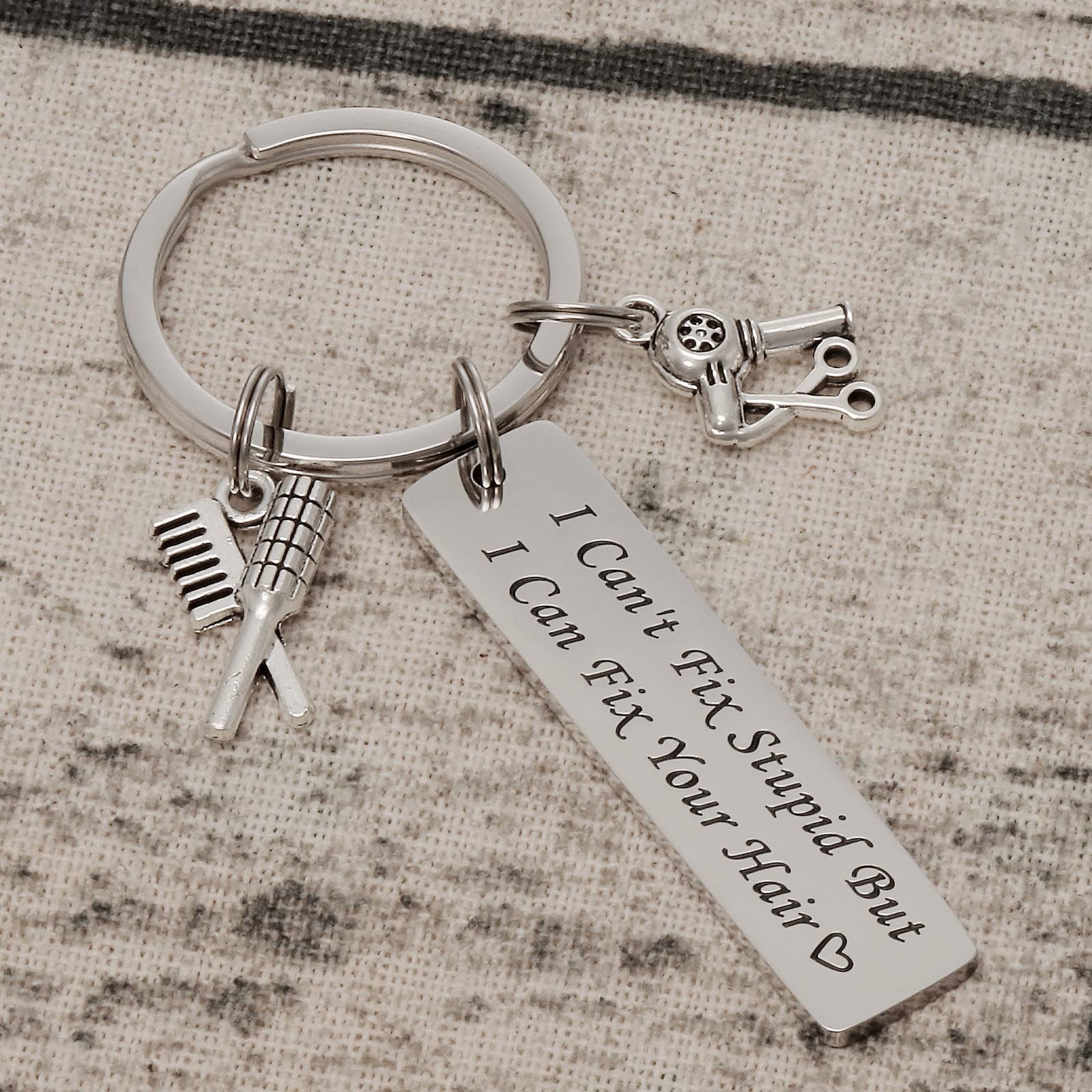 Stylish Hair Stylist Keychain - Perfect Graduation Gift for Hairdressers, Barbers & Beauticians - Inspirational Jewelry for Cosmetologists - Great for Appreciation Gifts & Salon Professionals