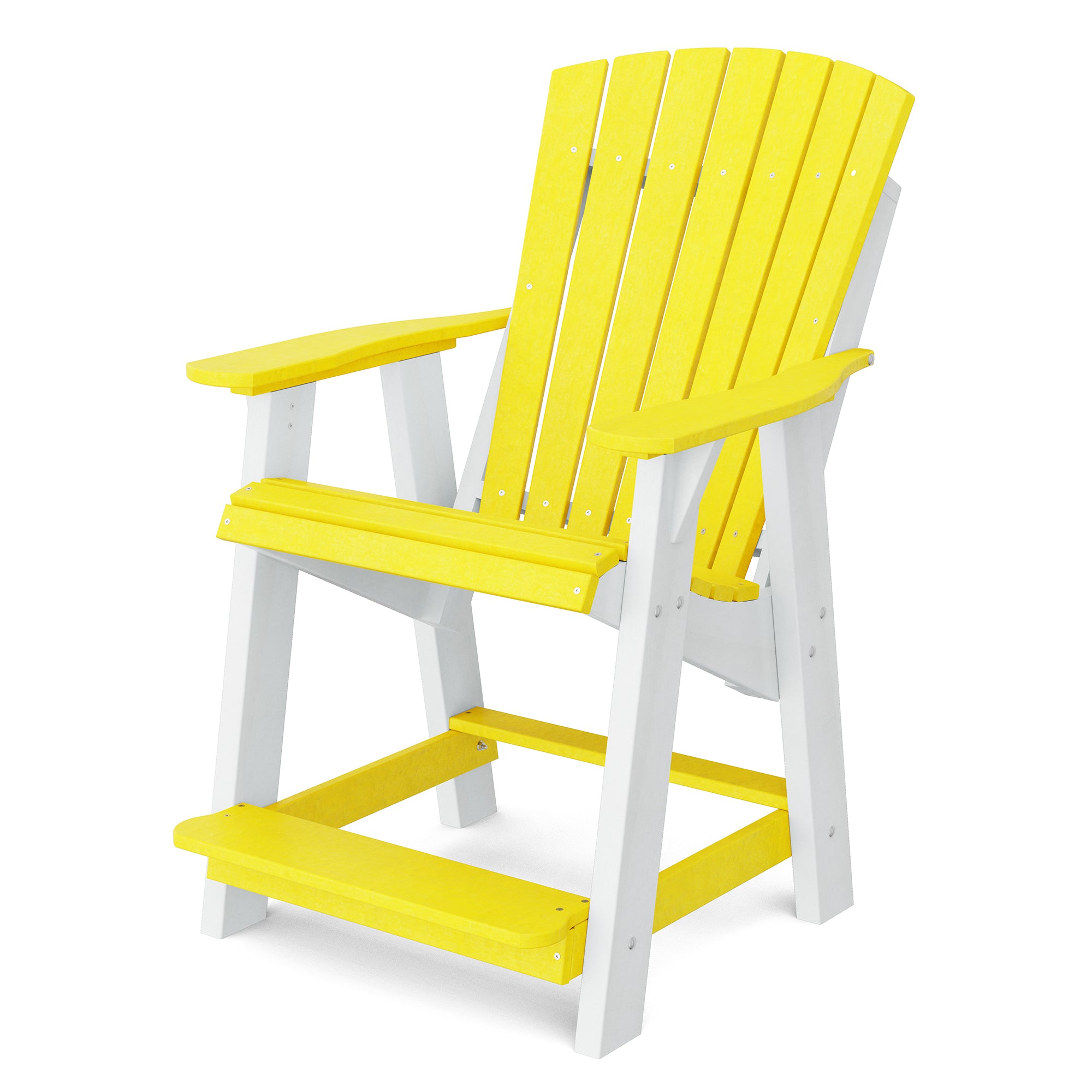 Premium Heritage High Adirondack Chair - Solid Wood Outdoor Patio Furniture for Garden, Deck, Poolside & Backyard Relaxation