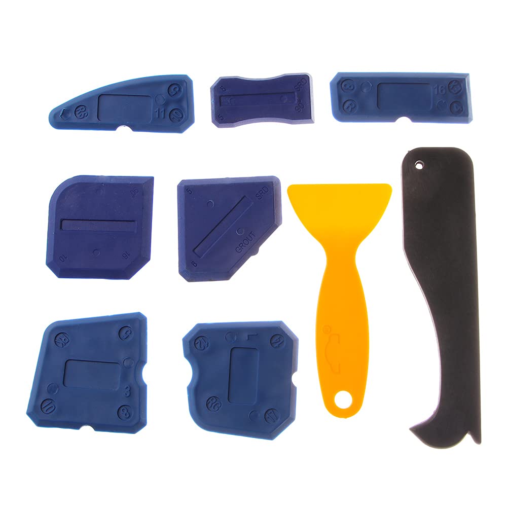 Vctitil 9-Piece Silicone Caulking Removal Tool Kit - Sealant Scraper Set for Windows, Bathroom & Kitchen Caulking - Professional Manual Caulk Remover Tools for Home Improvement & DIY Projects