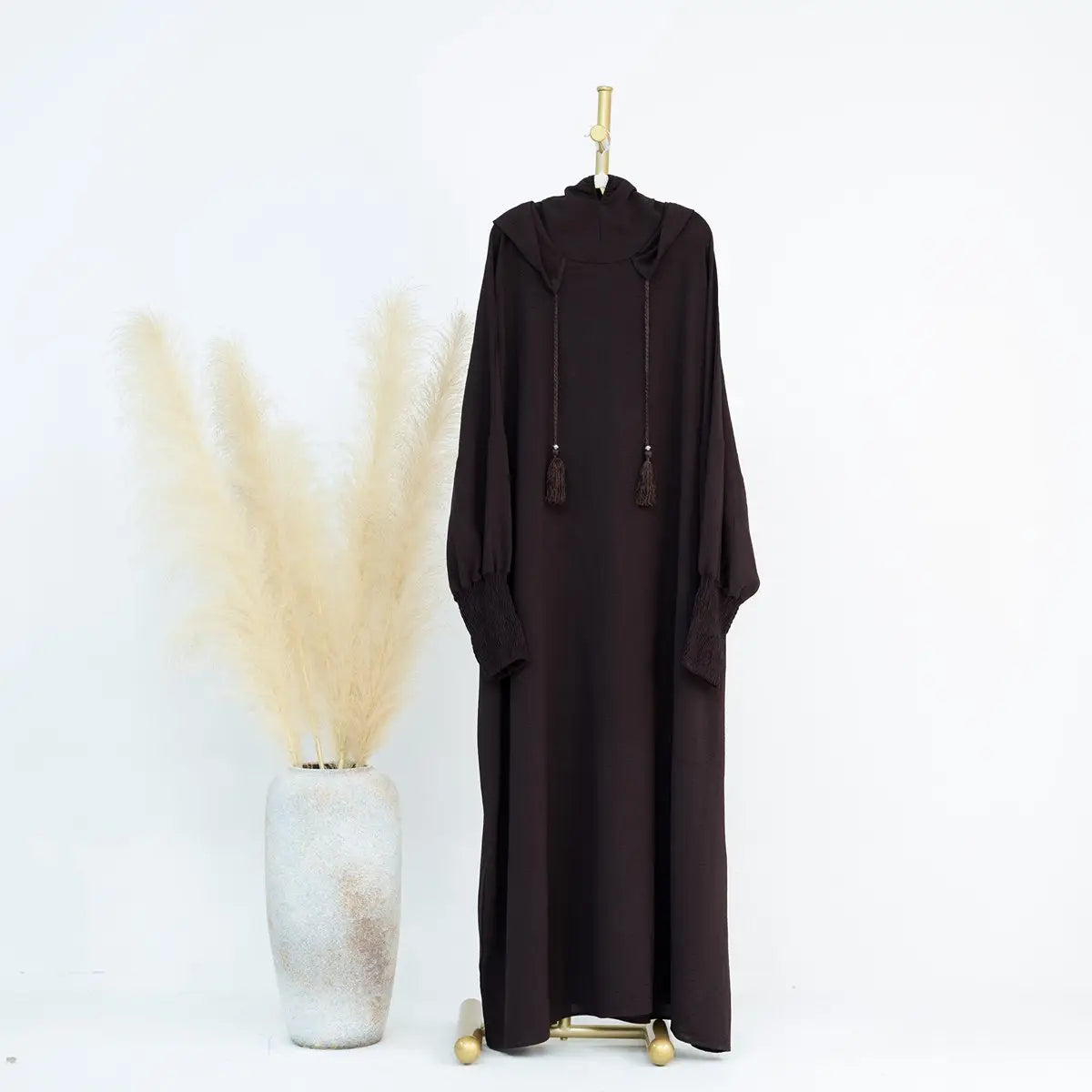 Premium Cotton Blend Hooded Abaya Prayer Dress - Modest Jilbab for Women - Perfect for Prayer, Mosque, and Everyday Wear